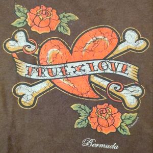 Woman's True Love Tattoo Art T-Shirt Size XL
